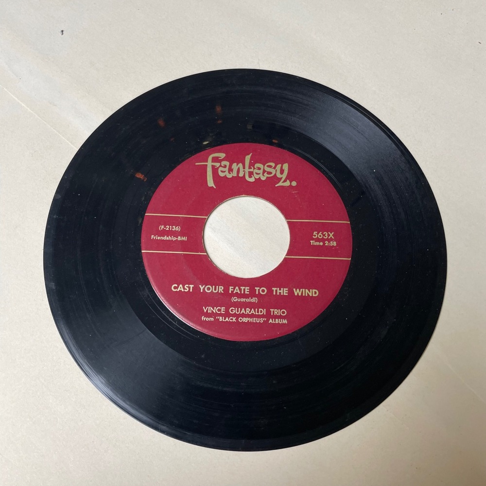 Vince Guaraldi‎ Trio Cast Your Fate to the Wind Samba 45 RPM Record